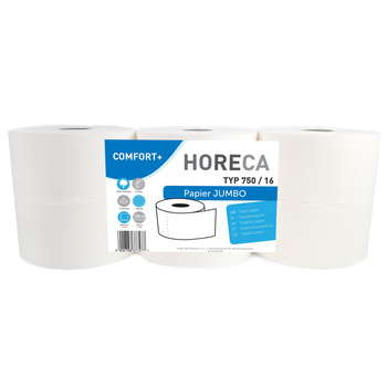 HORECA COMFORT+ Papier toaletowy jumbo typ 750/16 6 rolek 2-warstwowy