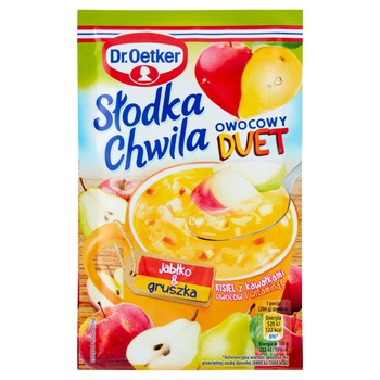 Dr Oetker Słodka Chwila Owocowy Duet Kisiel z kawałkami owoców jabłko &gruszka 31,5g
