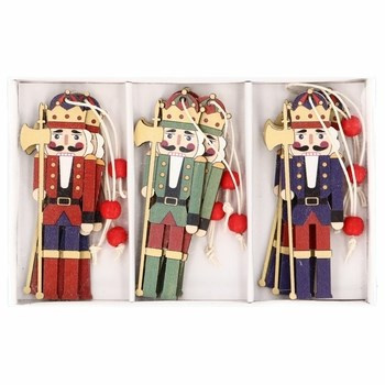 EM&EM Zawieszka dziadek do orzechów 10cm, 9szt.