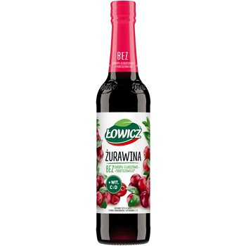 Łowicz Suplement diety syrop o smaku żurawinowym 400 ml
