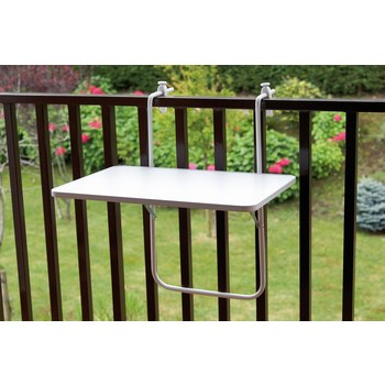 Stół balkonowy zawieszany 60x40cm biały