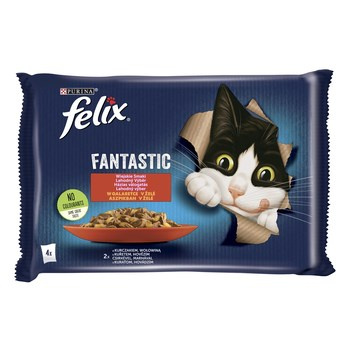 Felix Fantastic Karma dla kotów wiejskie smaki w galaretce 340 g (4 x 85 g)
