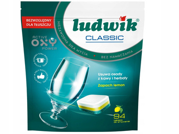 Ludwik Classic Lemon Tabletki do zmywarek 1,692 kg (94 sztuki)