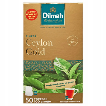 Dilmah Finest Ceylon Gold Klasyczna czarna herbata 100 g (50 x 2 g)