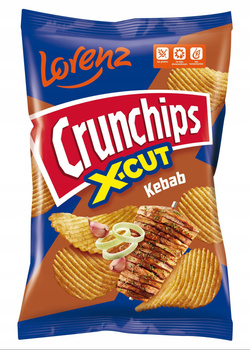 Crunchips X-Cut Chipsy ziemniaczane o smaku kebab 140 g
