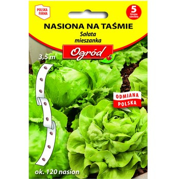 PlantiCo Nasiona na taśmie Sałata mieszanka 3,5 m ok. 120 nasion