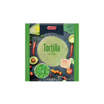 Sandra Tortilla pszenna o smaku szpinakowym 240 g (4 x 60 g)