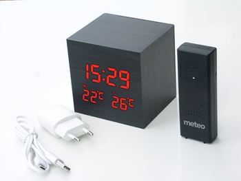 Zegar Meteo ZP28 czarny