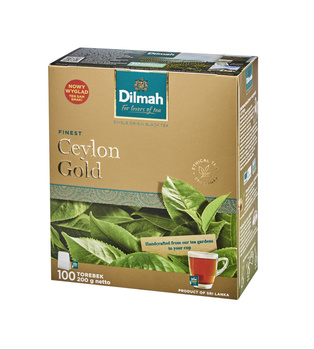 Dilmah Finest Ceylon Gold Klasyczna czarna herbata 200 g (100 x 2 g)
