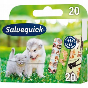 SALVEQUICK plastry dla dzieci Animal planet 20 szt.