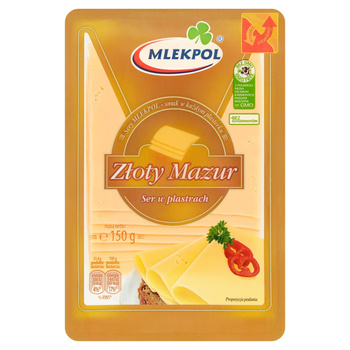 Mlekpol Ser Złoty Mazur w plastrach 150 g