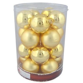 Bombka szklana gładka 60mm/20 szt złote, tuba