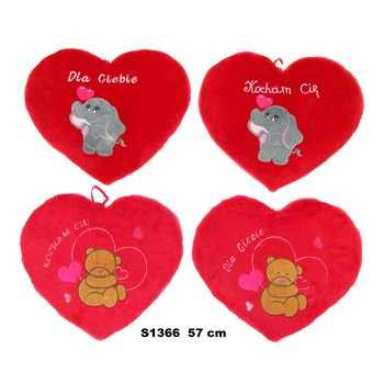 Zabawka pluszowa Serce 57 cm wzór S1366