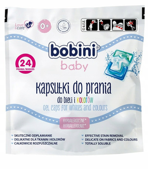 Bobini Baby Kapsułki do prania do bieli i kolorów 576 g (24 prania)