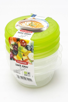 Pojemnik TAKE AWAY TWIST 3x0,5L zielony