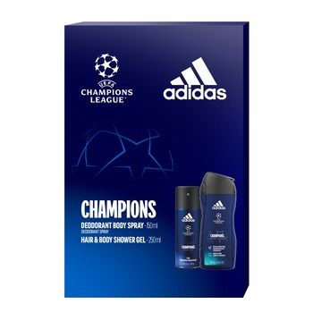adidas UEFA VIII zestaw prezentowy dla mężczyzn, dezodorant w sprayu 150ml+ żel pod prysznic 250ml