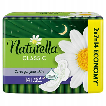 Naturella Classic Night Camomile Podpaski ze skrzydełkami x14