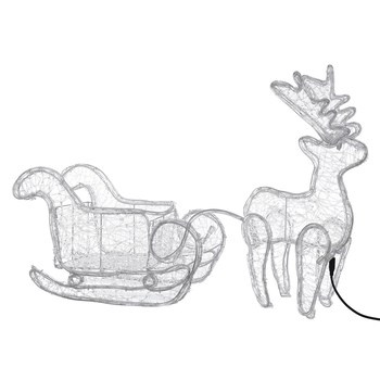 Renifer 264 LED z saniami