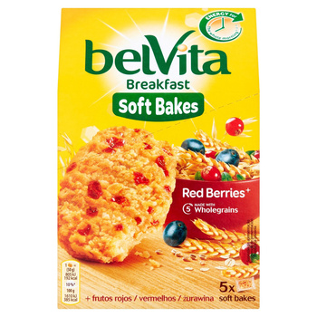 belVita Breakfast Ciastka zbożowe z żurawiną i rodzynkami 250 g