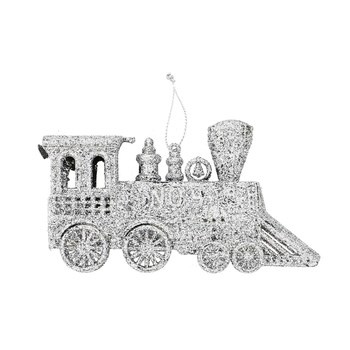 EM&EM Zawieszka na choinkę pociąg 8,5cm srebrny