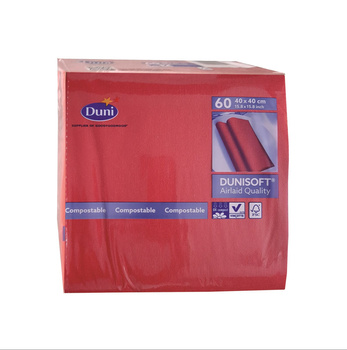 Duni Serwetki 40 x 40 cm Dunisoft czerwony 60 sztuk