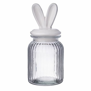 Pojemnik relief 900ml z ceramiczna pokrywką uszy Altom Design