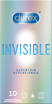 Durex Invisible Supercienkie Prezerwatywy 10 szt