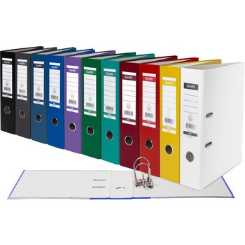 Segregator dźwigniowy Bantex 80mm żółty