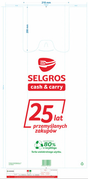 Torba zakupowa koszulka 37x73 cm Frogut