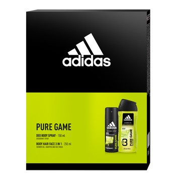 Zestaw prezentowy dla mężczyzn adidas Pure Game dezodorant w sprayu dla mężczyzn 150ml + żel pod prysznic dla mężczyzn 250ml