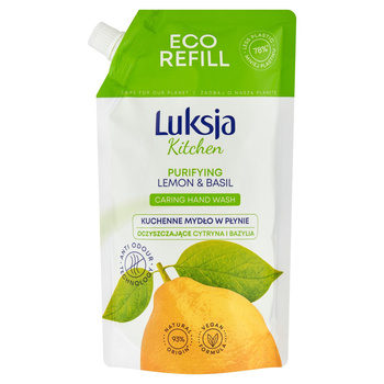 Luksja Kuchenne mydło w płynie Cytryna i Bazylia 400 ml opakowanie uzupełniające