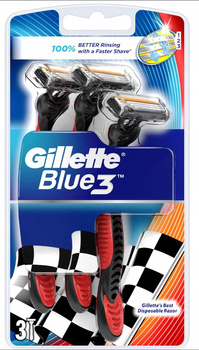 Gillette Blue3 Jednorazowa maszynka do golenia dla mężczyzn, 3 sztuk