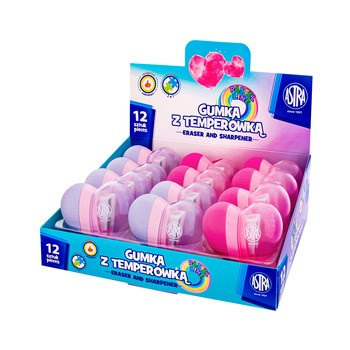 Temperówka i gumka w kształcie serca transformer 2w1 Astra