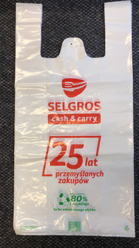 Torba zakupowa koszulka 29x53 cm Frogut