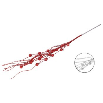 EM&EM Gałązka dekoracyjna z brokatem 58 cm