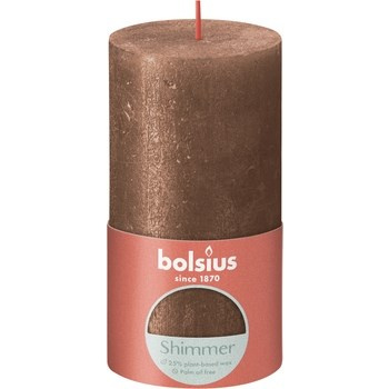 Bolsius Świeca pieńkowa rustic Shimmer 130/68 Miedziany