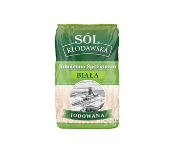 Kłodawska sól kamienna spożywcza biała jodowana 1 kg