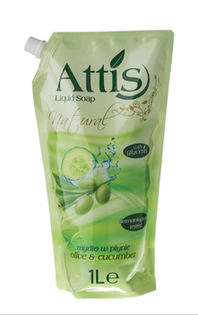 Attis 1l mydło w płynie oliwka i ogórek doypak