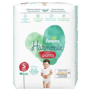 Pampers Harmonie Pieluchomajtki rozmiar 5, 20 pieluszek, 12kg-17kg