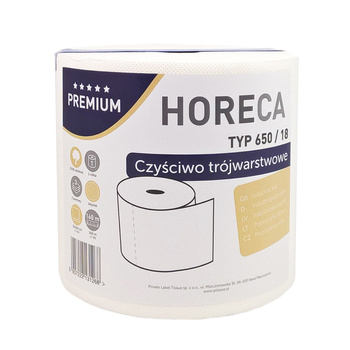 HORECA PREMIUM Czyściwo celulozowe typ 650/18 1 rolka 3-warstwowe