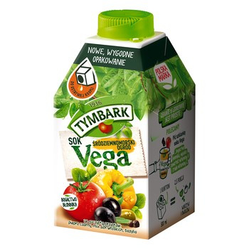 Tymbark Vega Sok z warzyw i owoców śródziemnomorski ogród 500 ml