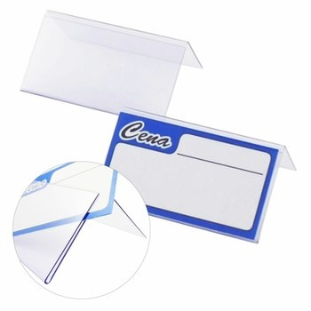 KORFED Oprawki - stojaczki na etykiety 8,4x4,5cm x 10 szt.