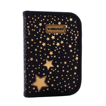 Piórnik pojedynczy dwuklapkowy bez wyposażenia HEAD GOLDEN EFFECT MIDNIGHT SKY, AC1