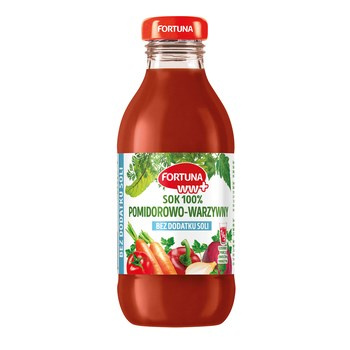 Fortuna WW+ Sok 100% pomidorowo-warzywny bez dodatku soli 300 ml