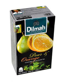 Dilmah Cejlońska czarna herbata z aromatem gruszki i pomarańczy 30 g (20 torebek)