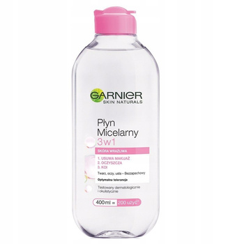 Garnier Skin Naturals Płyn micelarny 3w1 skóra wrażliwa 400 ml
