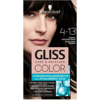 Schwarzkopfgliss Color Farba do włosów ciemny chłodny brąz 4-13