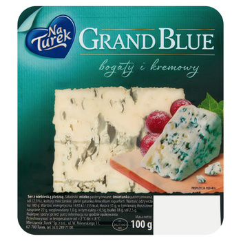 NaTurek Grand Blue Ser z niebieską pleśnią bogaty i kremowy 100 g