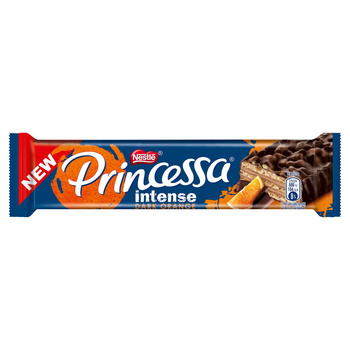 Princessa Intense Dark Orange Wafel z kremem pomarańczowym oblany czekoladą deserową 31 g