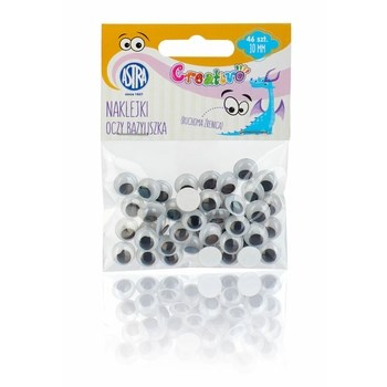 Oczy samoprzylepne 10 mm - Oczy Bazyliszka